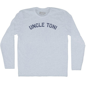 Uncle Toni Adult Tri-Blend Long Sleeve T-shirt - Athletic White