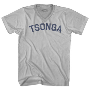 Tsonga Adult Tri-Blend V-neck T-shirt - Cool Grey