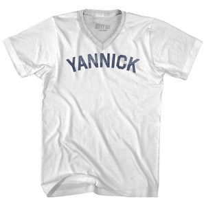 Yannick Adult Tri-Blend V-neck T-shirt - White