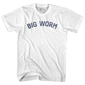 Big Worm Womens Cotton Junior Cut T-Shirt - White Big Worm Womens Cotton Junior Cut T-Shirt - White