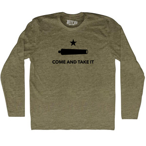 Come And Take It Adult Tri-Blend Long Sleeve T-shirt - Military Green Come And Take It Adult Tri-Blend Long Sleeve T-shirt - Military Green
