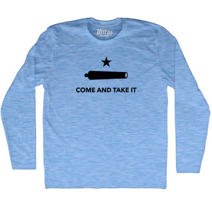 Come And Take It Adult Tri-Blend Long Sleeve T-shirt - Athletic Blue