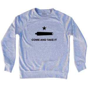 Come And Take It Adult Tri-Blend Sweatshirt - Grey Heather
