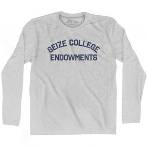 Seize College Endowments Adult Cotton Long Sleeve T-shirt - Grey Heather