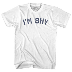 I'm Shy Adult Cotton T-shirt - White