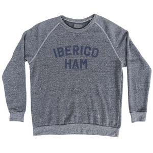 Iberico Ham Adult Tri-Blend Sweatshirt - Athletic Grey