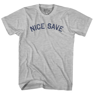 Nice Save Adult Cotton T-shirt - Grey Heather