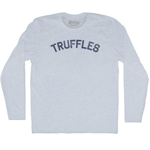 Truffles Adult Tri-Blend Long Sleeve T-shirt - Athletic White
