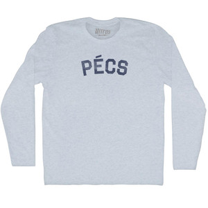 Pecs Adult Tri-Blend Long Sleeve T-shirt - Athletic White