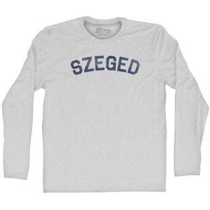 Szeged Adult Cotton Long Sleeve T-shirt - Grey Heather