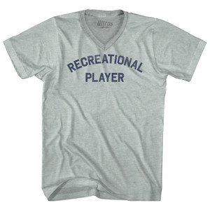 Recreational Player Adult Tri-Blend V-neck T-shirt - Athletic Cool Grey