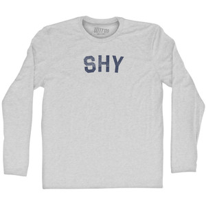 Shy Adult Cotton Long Sleeve T-shirt - Grey Heather