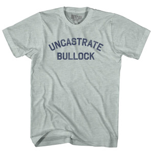 Uncastrated Bullock Adult Tri-Blend T-shirt - Athletic Cool Grey