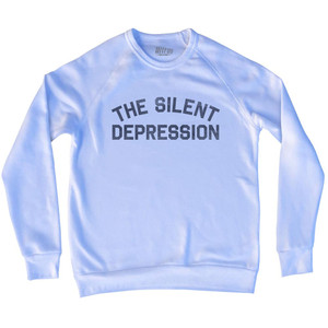 The Silent Depression Adult Tri-Blend Sweatshirt - White