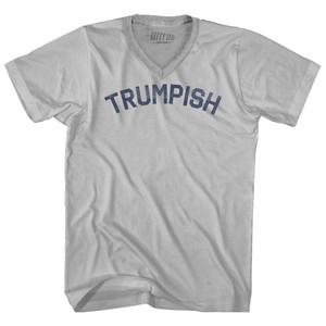 Trumpish Adult Tri-Blend V-neck T-shirt - Cool Grey