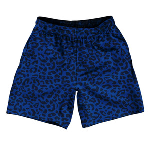 Cheetah Two Tone Royal Blue Athletic Running Fitness Exercise Shorts 7" Inseam Shorts Made In USA - Royal Blue Cheetah Two Tone Royal Blue Athletic Running Fitness Exercise Shorts 7" Inseam Shorts Made In USA - Royal Blue