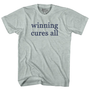 Winning Cures All Rage Font Adult Tri-Blend T-shirt - Athletic Cool Grey Winning Cures All Rage Font Adult Tri-Blend T-shirt - Athletic Cool Grey