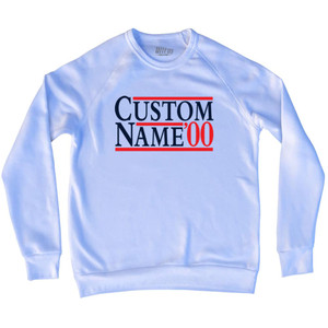 Election Custom Election Two Names And Year Adult Tri-Blend Sweatshirt - White