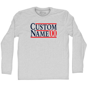 Election Custom Election Two Names And Year Adult Cotton Long Sleeve T-shirt - Grey Heather Election Custom Election Two Names And Year Adult Cotton Long Sleeve T-shirt - Grey Heather