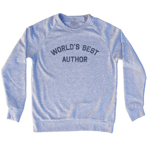 World's Best Author Adult Tri-Blend Sweatshirt - Grey Heather