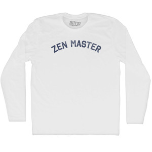 Zen Master Adult Cotton Long Sleeve T-shirt - White