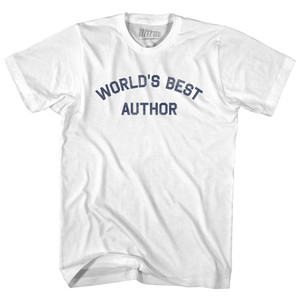 World's Best Author Adult Cotton T-shirt - White