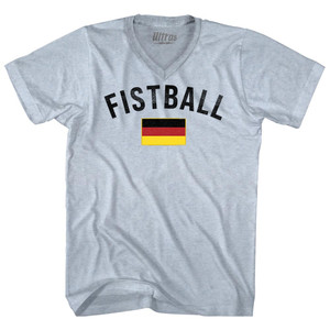 Germany Fistball Country Flag Adult Tri-Blend V-neck T-shirt - Athletic White Germany Fistball Country Flag Adult Tri-Blend V-neck T-shirt - Athletic White