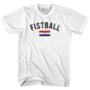 Croatia Fistball Country Flag Womens Cotton Junior Cut T-Shirt - White Croatia Fistball Country Flag Womens Cotton Junior Cut T-Shirt - White