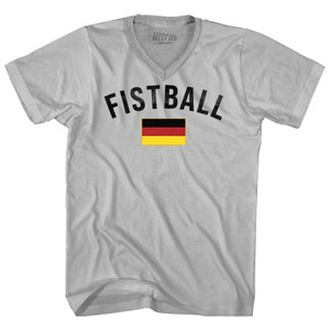 Germany Fistball Country Flag Adult Tri-Blend V-neck T-shirt - Cool Grey Germany Fistball Country Flag Adult Tri-Blend V-neck T-shirt - Cool Grey