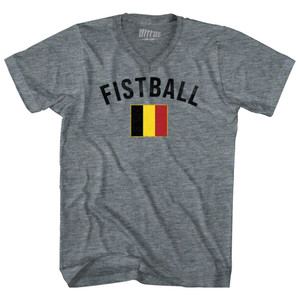 Belgium Fistball Country Flag Tri-Blend V-neck Womens Junior Cut T-shirt - Athletic Grey Belgium Fistball Country Flag Tri-Blend V-neck Womens Junior Cut T-shirt - Athletic Grey