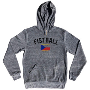 Czech Republic Fistball Country Flag Tri-Blend Hoodie - Athletic Grey Czech Republic Fistball Country Flag Tri-Blend Hoodie - Athletic Grey