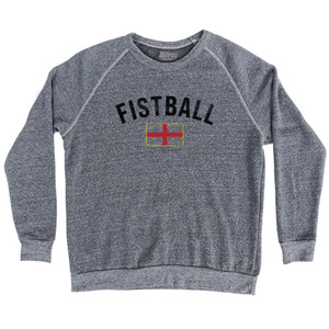 England Fistball Country Flag Adult Tri-Blend Sweatshirt - Athletic Grey England Fistball Country Flag Adult Tri-Blend Sweatshirt - Athletic Grey