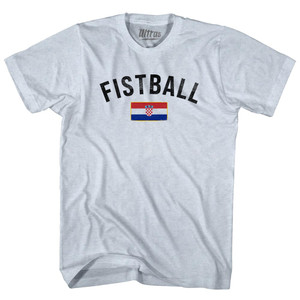 Croatia Fistball Country Flag Adult Tri-Blend T-shirt - Athletic White Croatia Fistball Country Flag Adult Tri-Blend T-shirt - Athletic White