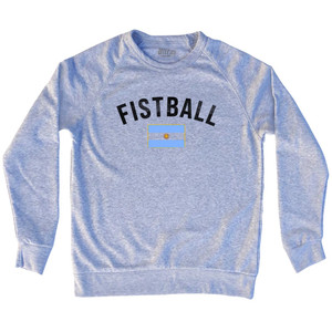 Argentina Fistball Country Flag Adult Tri-Blend Sweatshirt - Grey Heather Argentina Fistball Country Flag Adult Tri-Blend Sweatshirt - Grey Heather