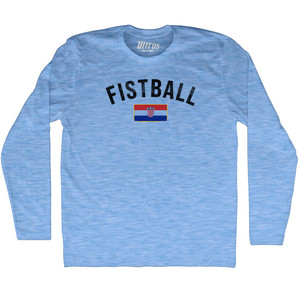 Croatia Fistball Country Flag Adult Tri-Blend Long Sleeve T-shirt - Athletic Blue Croatia Fistball Country Flag Adult Tri-Blend Long Sleeve T-shirt - Athletic Blue