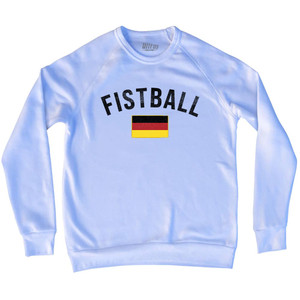Germany Fistball Country Flag Adult Tri-Blend Sweatshirt - White