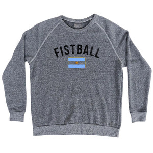 Argentina Fistball Country Flag Adult Tri-Blend Sweatshirt - Athletic Grey Argentina Fistball Country Flag Adult Tri-Blend Sweatshirt - Athletic Grey
