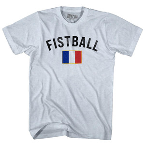 France Fistball Country Flag Adult Tri-Blend T-shirt - Athletic White France Fistball Country Flag Adult Tri-Blend T-shirt - Athletic White