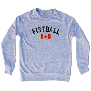 Canada Fistball Country Flag Adult Tri-Blend Sweatshirt - Grey Heather Canada Fistball Country Flag Adult Tri-Blend Sweatshirt - Grey Heather