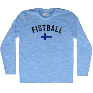 Finland Fistball Country Flag Adult Tri-Blend Long Sleeve T-shirt - Athletic Blue Finland Fistball Country Flag Adult Tri-Blend Long Sleeve T-shirt - Athletic Blue