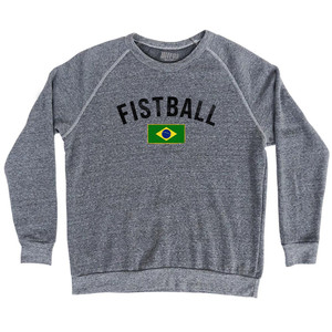 Brazil Fistball Country Flag Adult Tri-Blend Sweatshirt - Athletic Grey Brazil Fistball Country Flag Adult Tri-Blend Sweatshirt - Athletic Grey