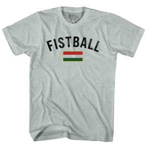 Hungary Fistball Country Flag Adult Tri-Blend T-shirt - Athletic Cool Grey