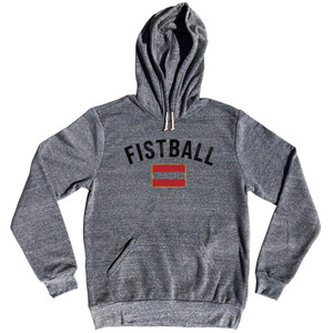 Austria Fistball Country Flag Tri-Blend Hoodie - Athletic Grey