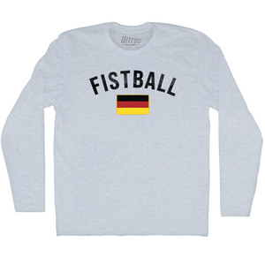 Germany Fistball Country Flag Adult Tri-Blend Long Sleeve T-shirt - Athletic White Germany Fistball Country Flag Adult Tri-Blend Long Sleeve T-shirt - Athletic White