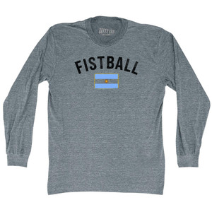 Argentina Fistball Country Flag Adult Tri-Blend Long Sleeve T-shirt - Athletic Grey Argentina Fistball Country Flag Adult Tri-Blend Long Sleeve T-shirt - Athletic Grey