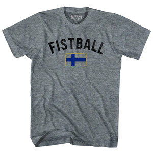 Finland Fistball Country Flag Womens Tri-Blend Junior Cut T-Shirt - Athletic Grey