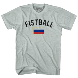 Russia Fistball Country Flag Adult Tri-Blend T-shirt - Athletic Cool Grey