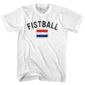 Netherlands Fistball Country Flag Youth Cotton T-shirt - White Netherlands Fistball Country Flag Youth Cotton T-shirt - White
