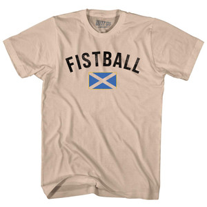 Scotland Fistball Country Flag Adult Cotton T-shirt - Creme Scotland Fistball Country Flag Adult Cotton T-shirt - Creme