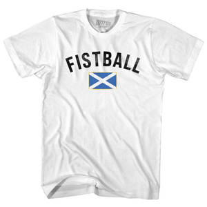 Scotland Fistball Country Flag Youth Cotton T-shirt - White Scotland Fistball Country Flag Youth Cotton T-shirt - White
